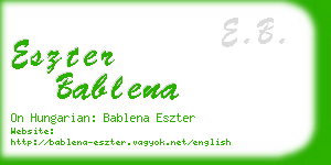 eszter bablena business card